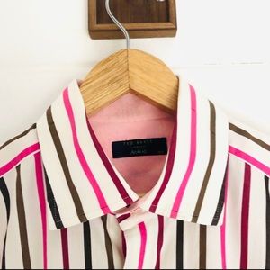 TED BAKER Archive Striped Shirt French Cuff 16.5.